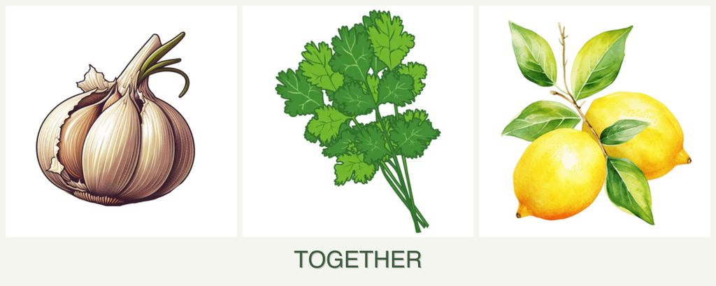 Can you plant garlic, cilantro and lemons together?