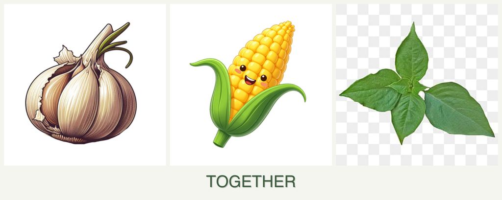 Can you plant garlic, corn and basil together?