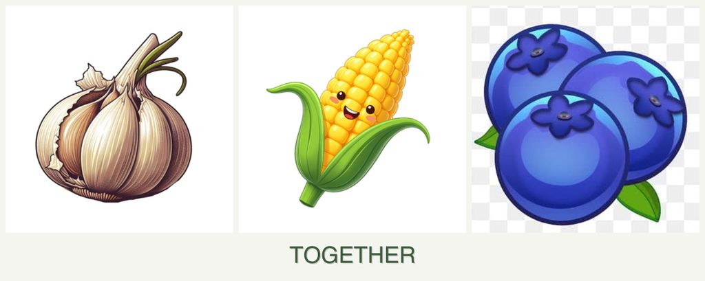 Can you plant garlic, corn and blueberries together?