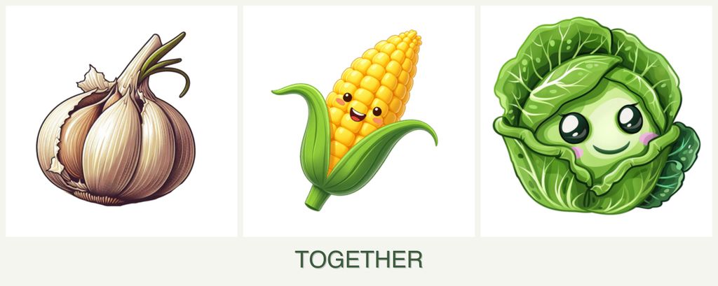Can you plant garlic, corn and cabbage together?