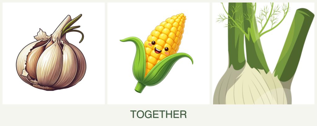 Can you plant garlic, corn and fennel together?