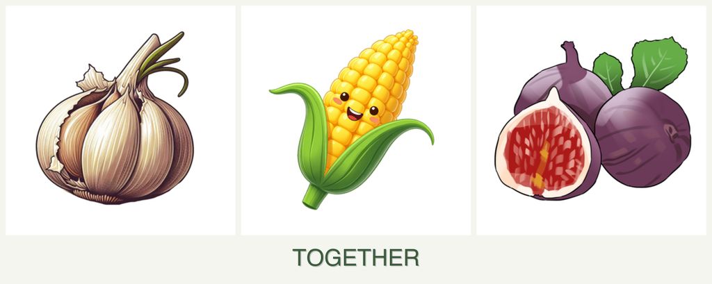 Can you plant garlic, corn and figs together?