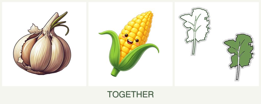 Can you plant garlic, corn and kale together?