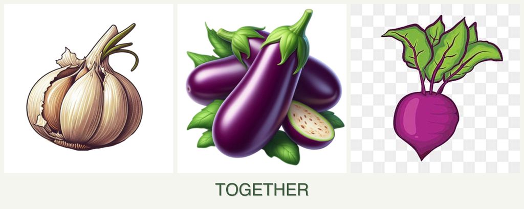 Can you plant garlic, eggplant and beets together?