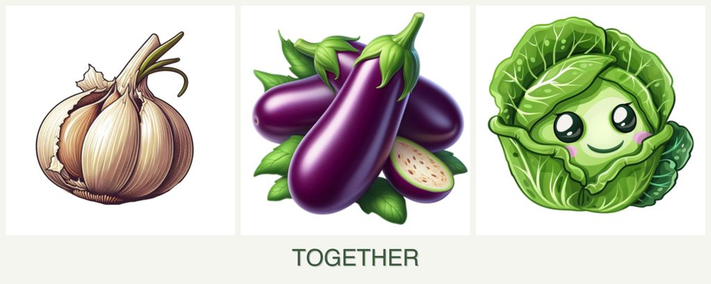 Can you plant garlic, eggplant and cabbage together?