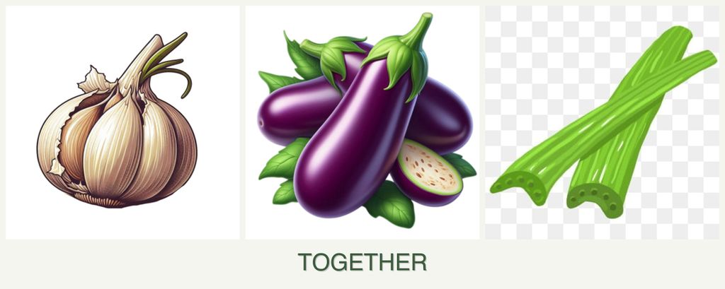 Can you plant garlic, eggplant and celery together?