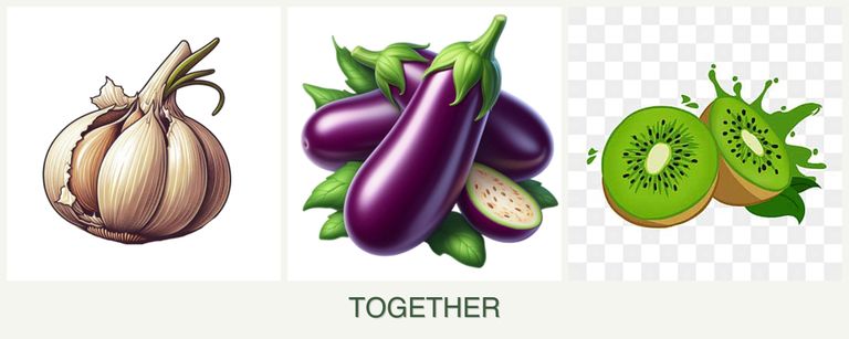 Can you plant garlic, eggplant and kiwi together?