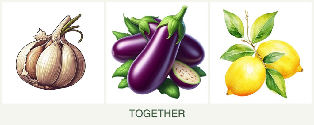 Can you plant garlic, eggplant and lemons together?