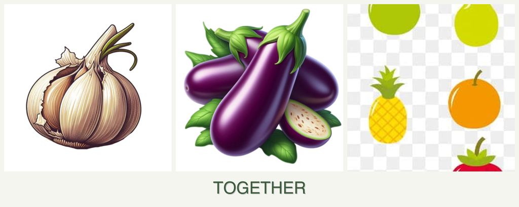 Can you plant garlic, eggplant and pears together?