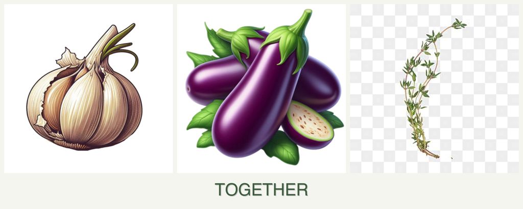 Can you plant garlic, eggplant and thyme together?