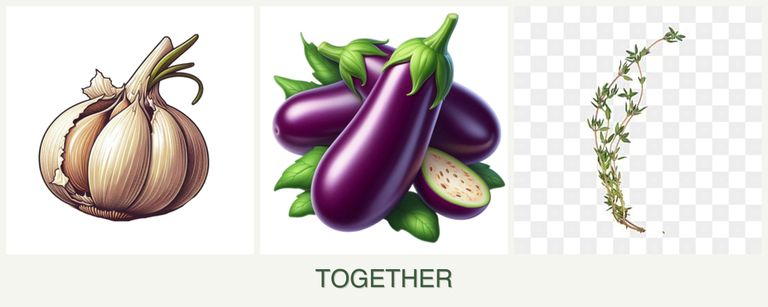 Can you plant garlic, eggplant and thyme together?