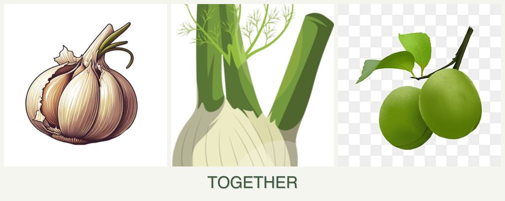 Can you plant garlic, fennel and plums together?