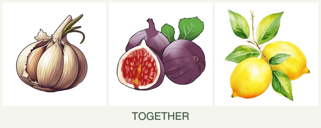 Can you plant garlic, figs and lemons together?