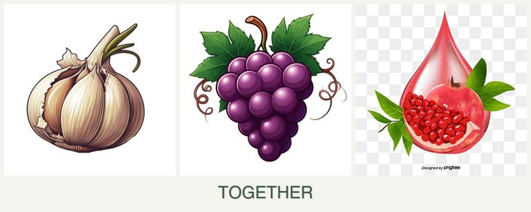 Can you plant garlic, grapes and pomegranates together?