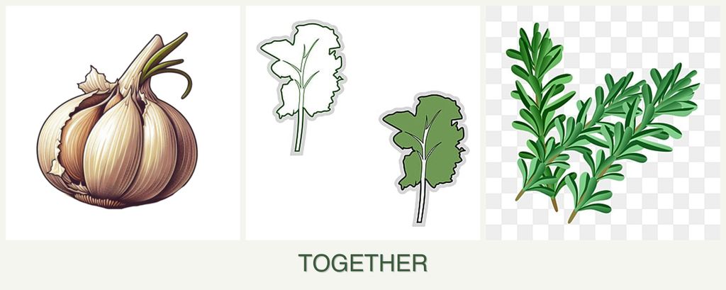 Can you plant garlic, kale and rosemary together?