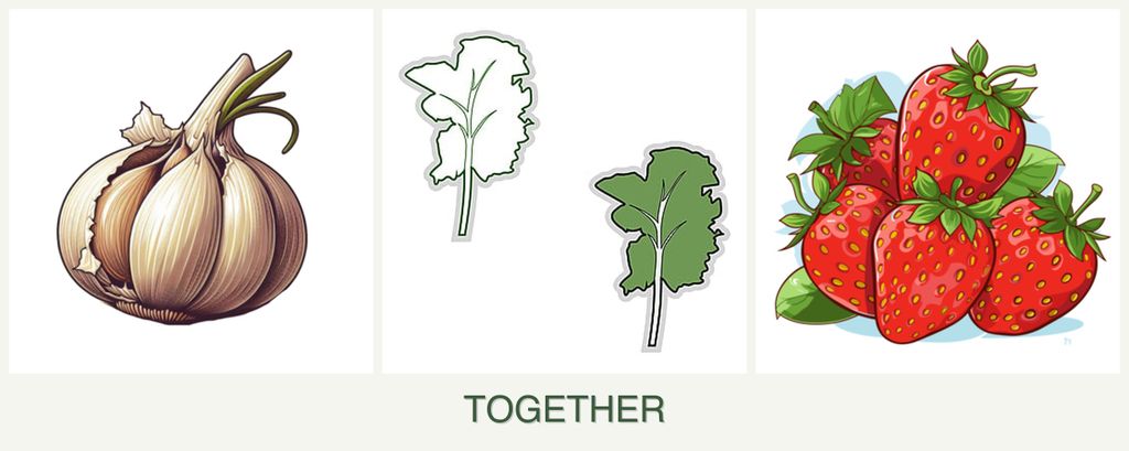 Can you plant garlic, kale and strawberries together?