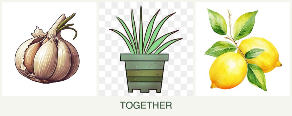 Can you plant garlic, lemongrass and lemons together?