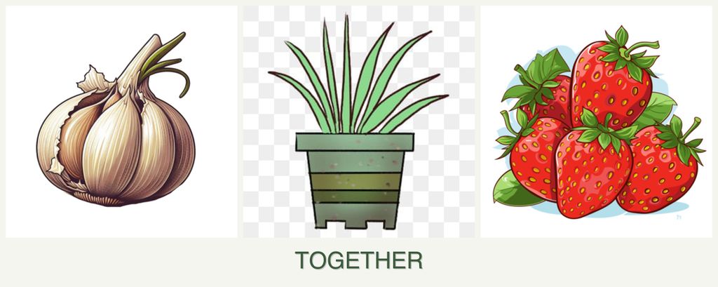 Can you plant garlic, lemongrass and strawberries together?