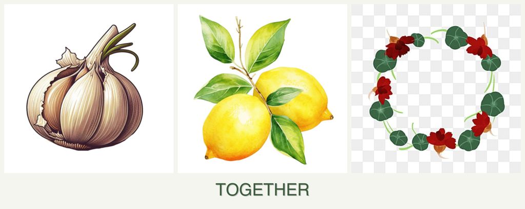 Can you plant garlic, lemons and nasturtiums together?