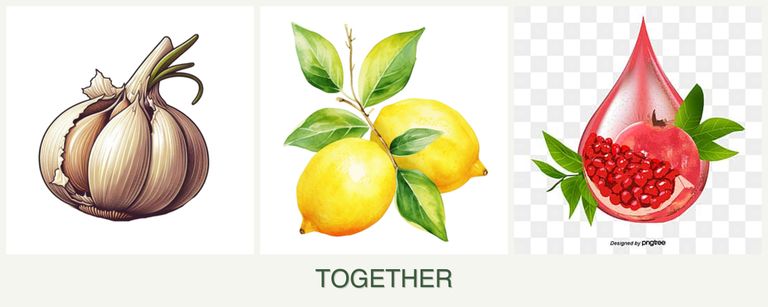 Can you plant garlic, lemons and pomegranates together?