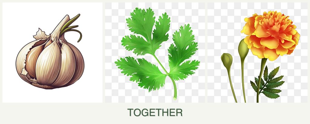 Can you plant garlic, parsley and marigolds together?