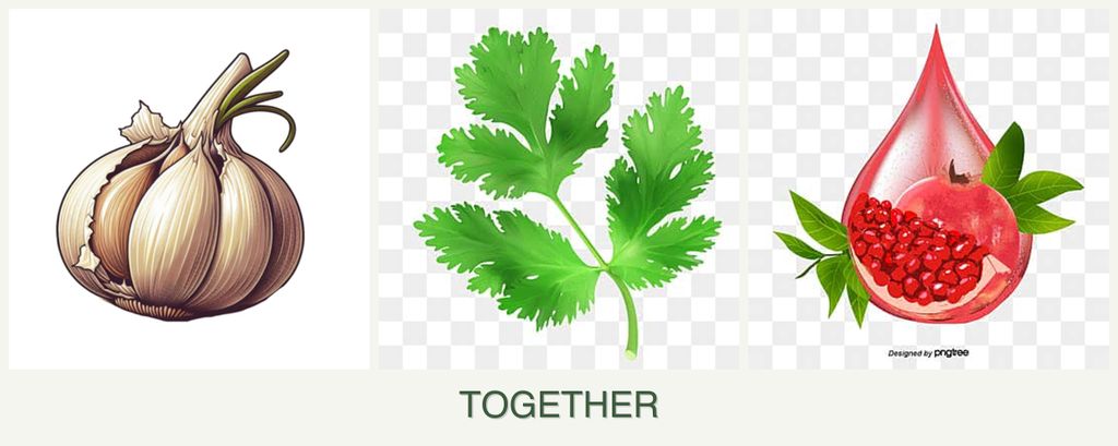 Can you plant garlic, parsley and pomegranates together?
