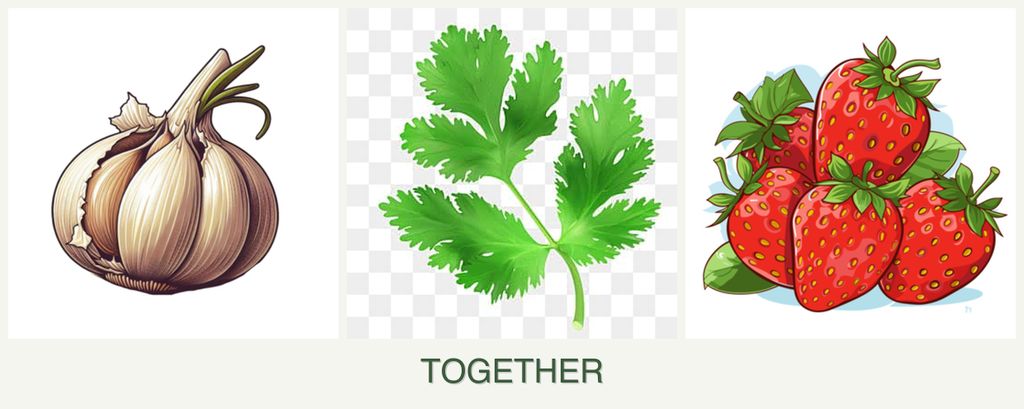 Can you plant garlic, parsley and strawberries together?