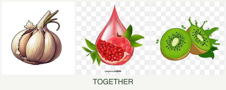 Can you plant garlic, pomegranates and kiwi together?