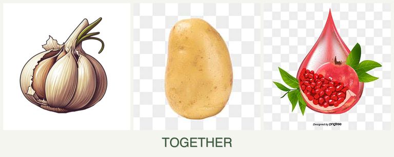 Can you plant garlic, potatoes and pomegranates together?