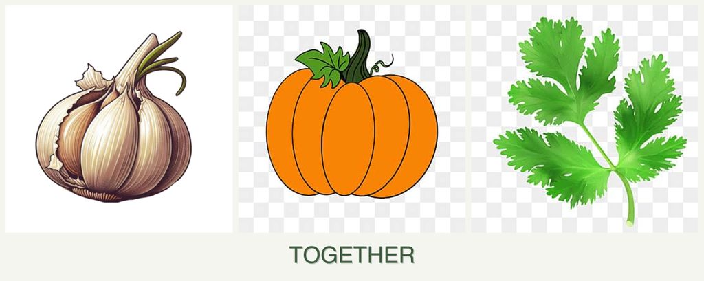 Can you plant garlic, pumpkin and parsley together?