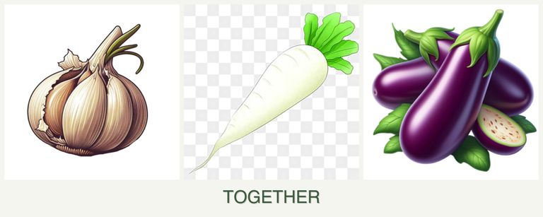 Can you plant garlic, radishes and eggplant together?