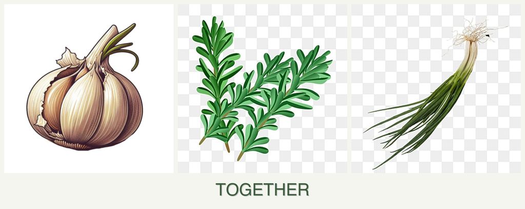 Can you plant garlic, rosemary and chives together?