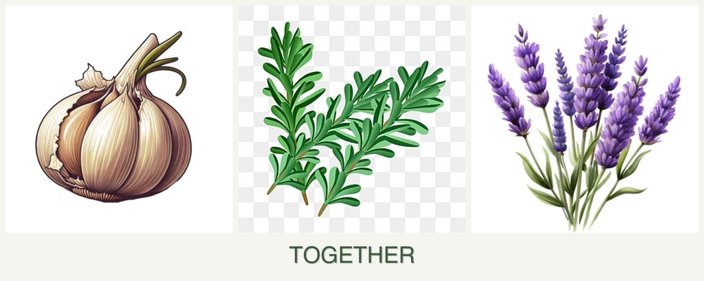 Can you plant garlic, rosemary and lavender together?