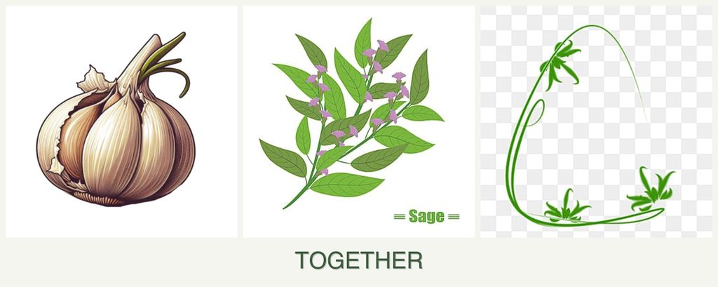 Can you plant garlic, sage and tarragon together?