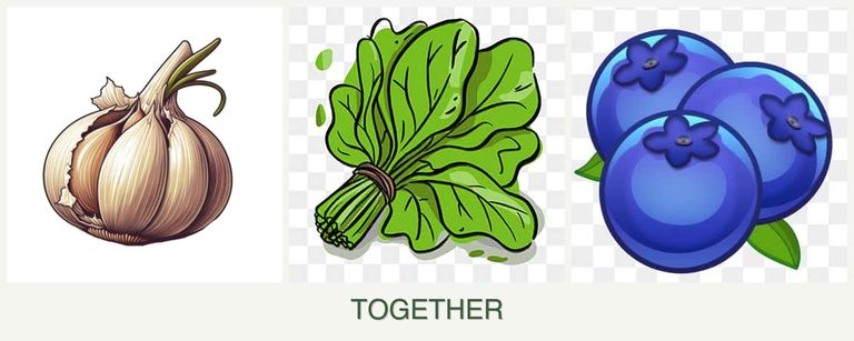 Can you plant garlic, spinach and blueberries together?