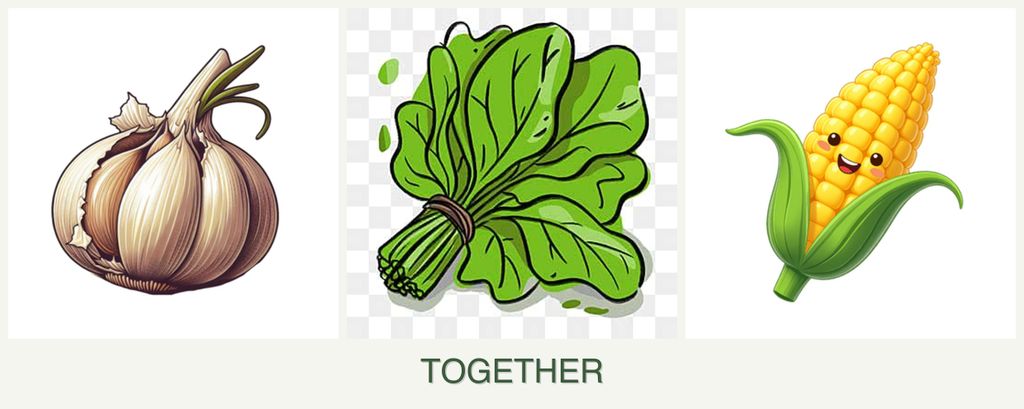 Can you plant garlic, spinach and corn together?
