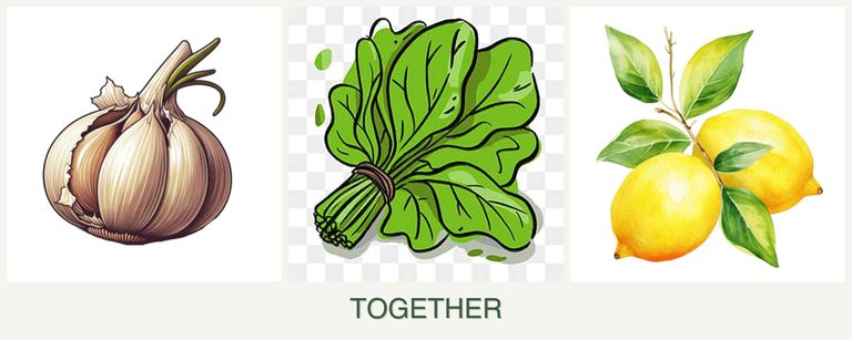 Can you plant garlic, spinach and lemons together?