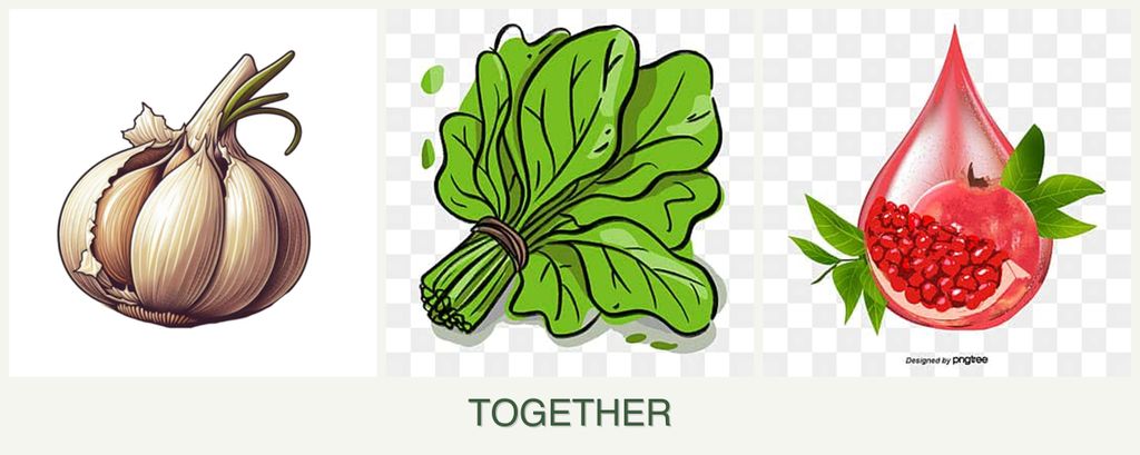 Can you plant garlic, spinach and pomegranates together?