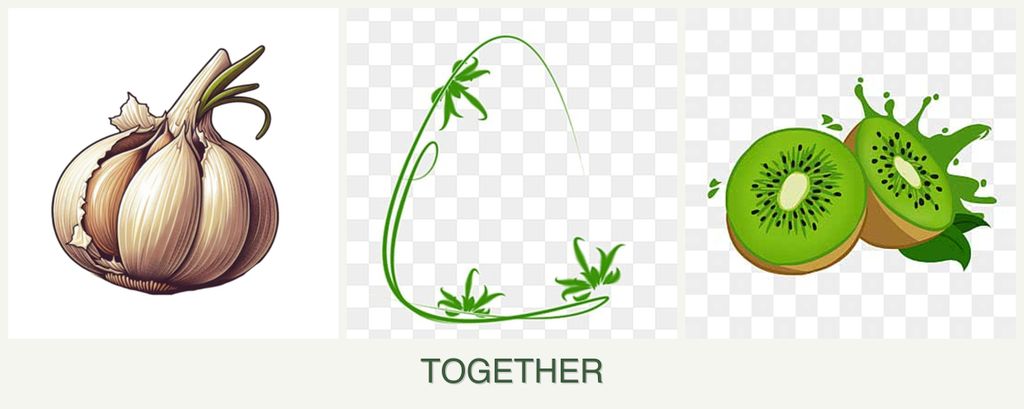 Can you plant garlic, tarragon and kiwi together?