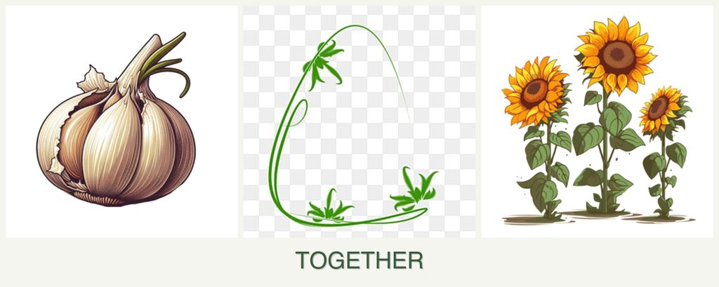 Can you plant garlic, tarragon and sunflowers together?
