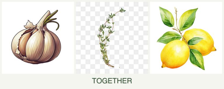 Can you plant garlic, thyme and lemons together?