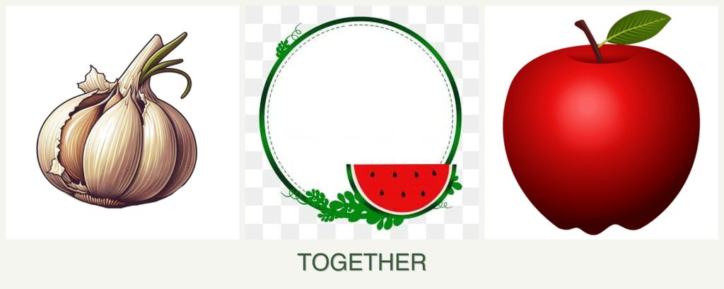 Can you plant garlic, watermelons and apples together?
