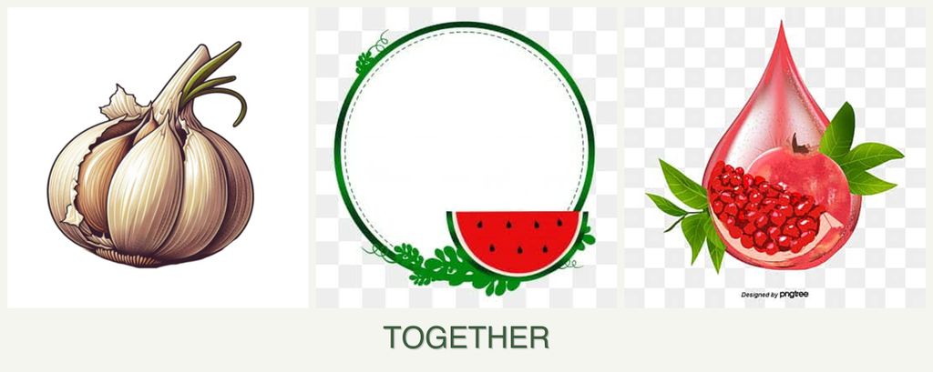 Can you plant garlic, watermelons and pomegranates together?