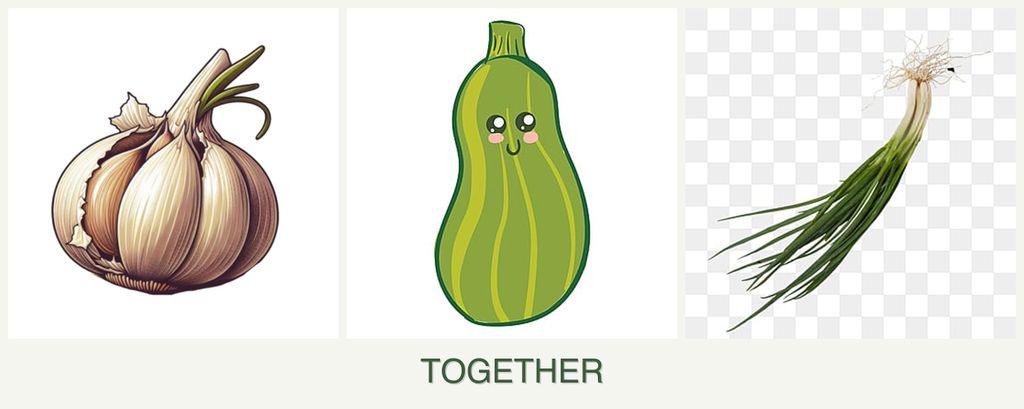 Can you plant garlic, zucchini and chives together?