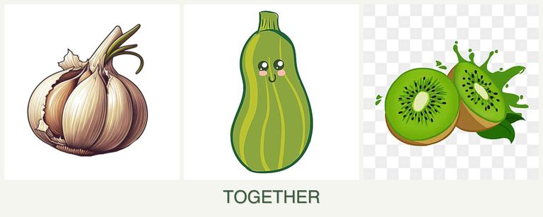 Can you plant garlic, zucchini and kiwi together?
