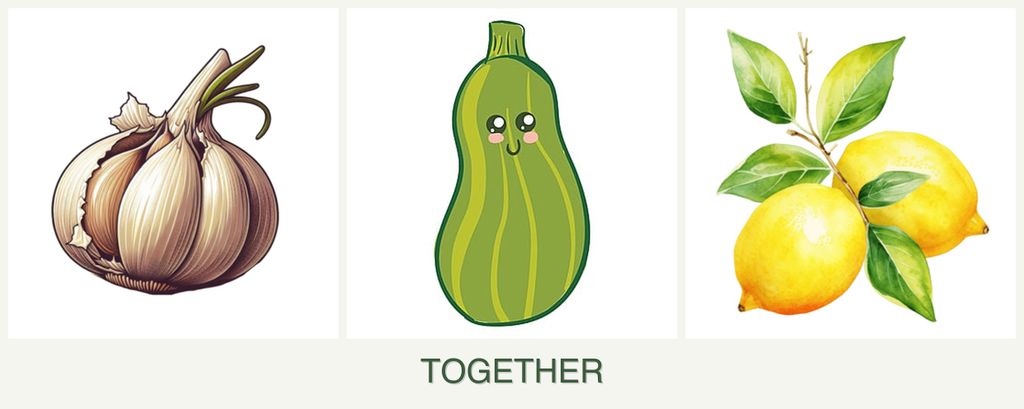 Can you plant garlic, zucchini and lemons together?