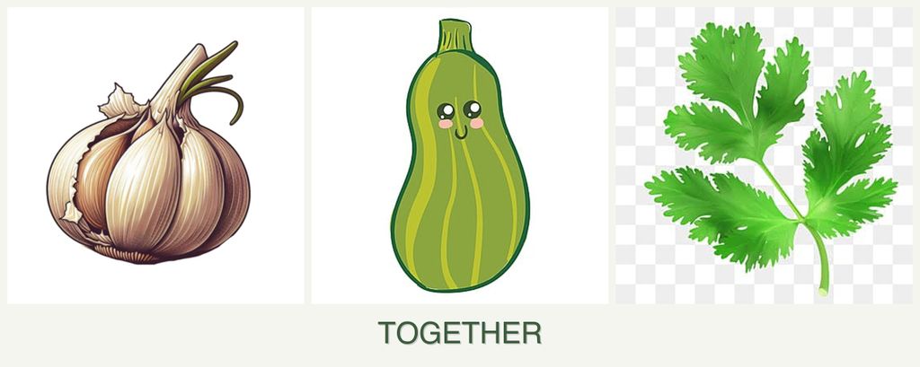 Can you plant garlic, zucchini and parsley together?