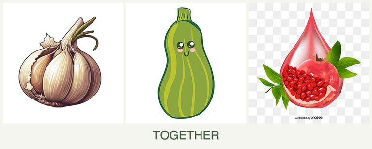 Can you plant garlic, zucchini and pomegranates together?