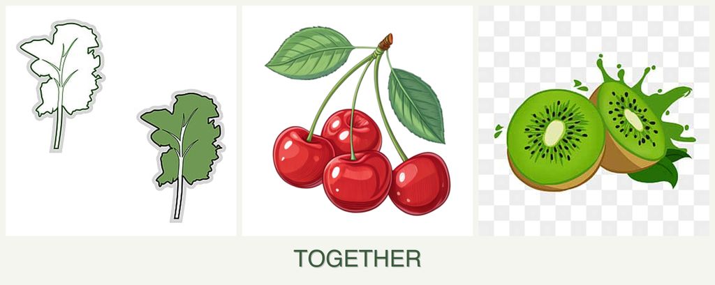 Can you plant kale, cherries and kiwi together?