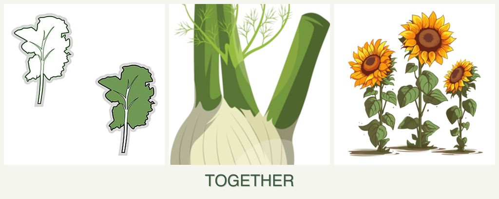 Can you plant kale, fennel and sunflowers together?